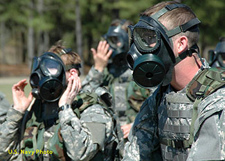 Wearing Gas Masks